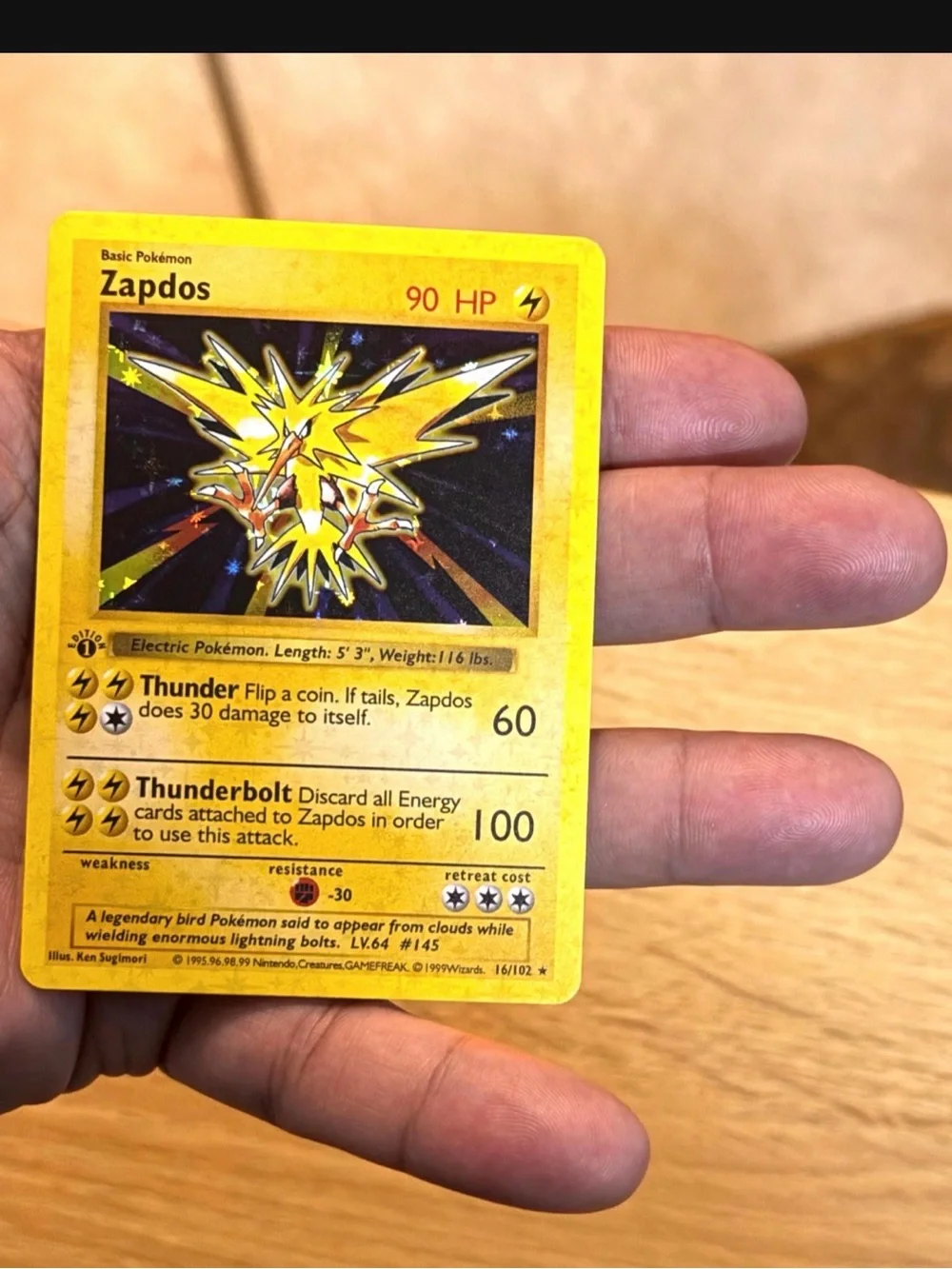 Zapdos base set customized cards